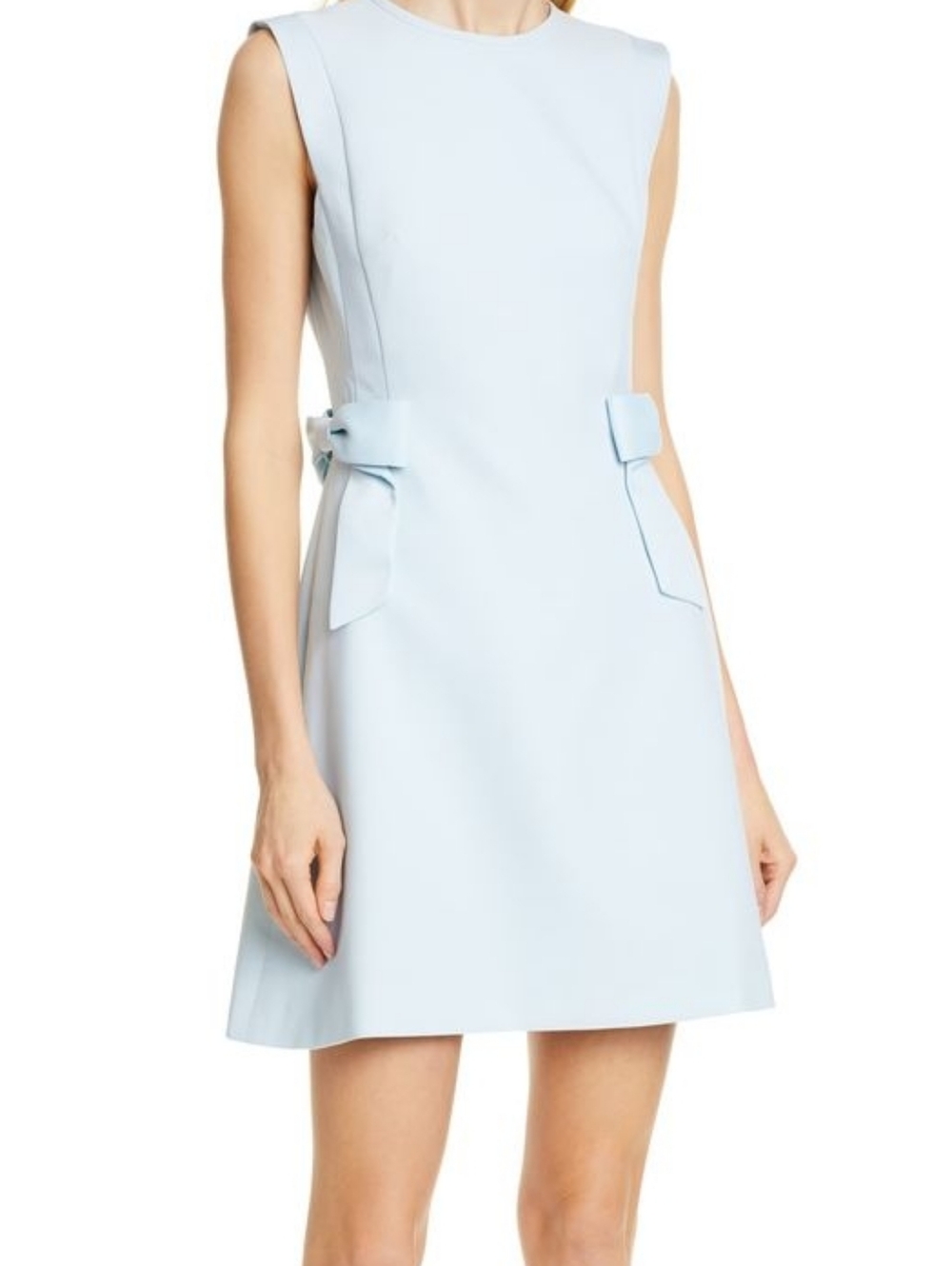Ted Baker Pale Blue A-Line Dress with Side Bow Details